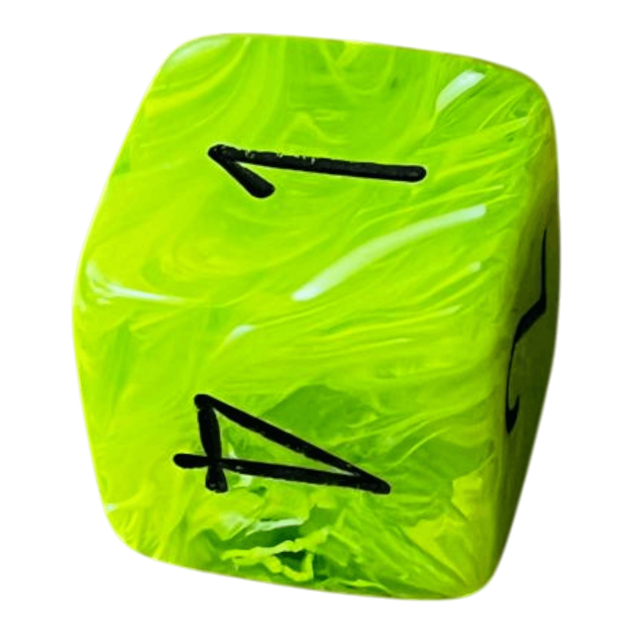 Würfel Stube Chessex Vortex Mega‑Hedral Bright Green/black W6