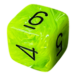 Würfel Stube Chessex Vortex Mega‑Hedral Bright Green/black W6