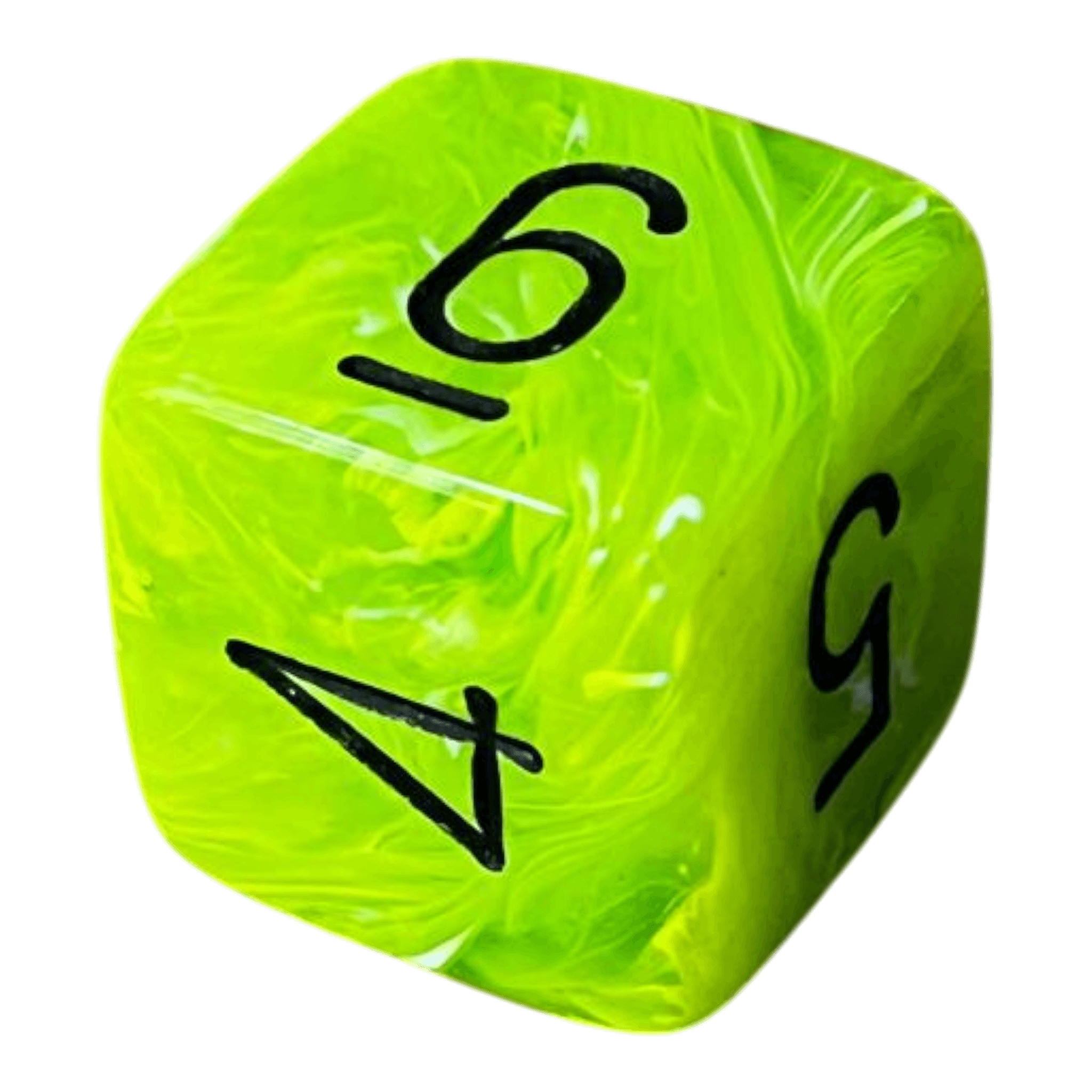 Würfel Stube Chessex Vortex Mega‑Hedral Bright Green/black W6