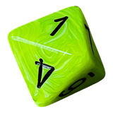 Würfel Stube Chessex Vortex Mega‑Hedral Bright Green/black W8