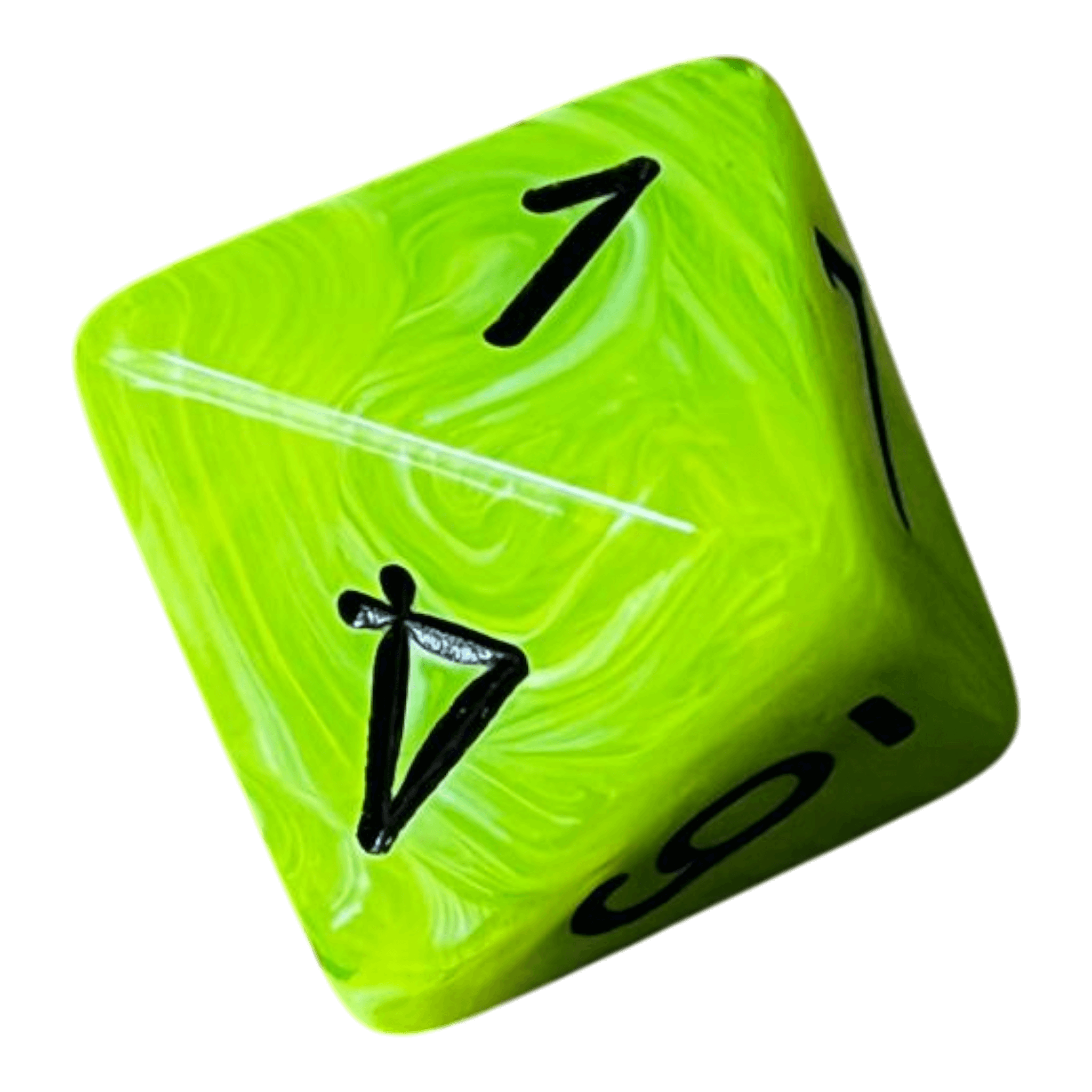 Würfel Stube Chessex Vortex Mega‑Hedral Bright Green/black W8
