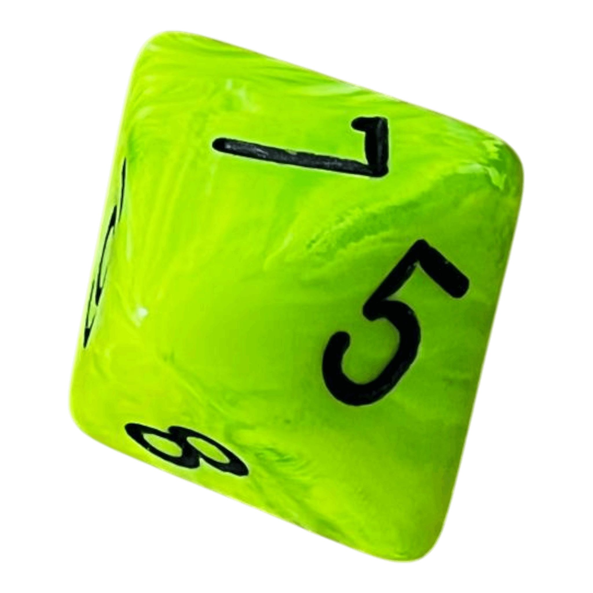 Würfel Stube Chessex Vortex Mega‑Hedral Bright Green/black W8