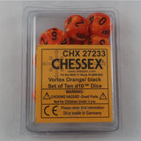 Chessex Chessex Vortex Orange/Black 10 x W10 Set