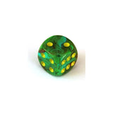Chessex Chessex Vortex Slime/yellow W6 12mm