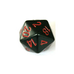 Chessex Xxl W20 Opaque Black/Red