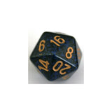 Chessex Xxl W20 Speckled Golden Cobalt