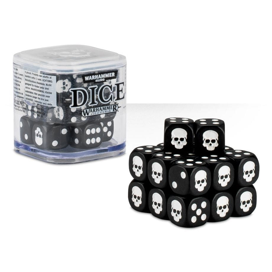 Games Workshop Schwarz CITADEL Würfel Set (12mm)