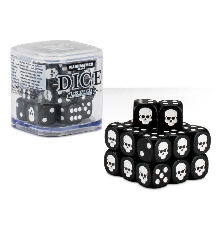 Games Workshop Schwarz CITADEL Würfel Set (12mm)