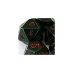 Crystal Caste Goldstone Green Würfel Set 14mm