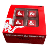 Würfel Stube D&D W6 aus Metal in rot/weiß (4er Pack)
