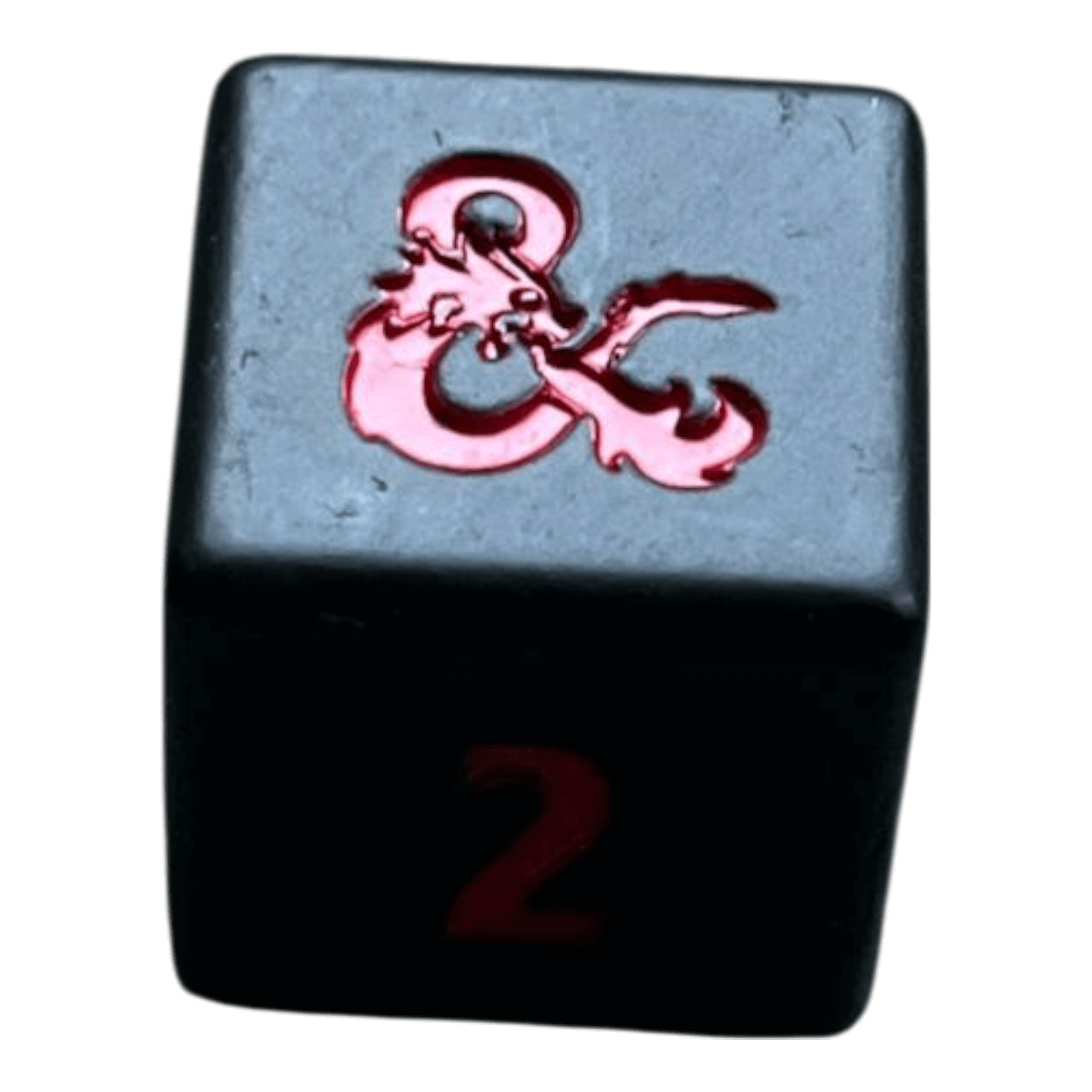 Würfel Stube D&D W6 aus Metal in schwarz/rot (4er Pack)