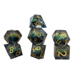 Waerfel Stube Drachenaugen-Würfel grün Set