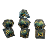 Waerfel Stube Drachenaugen-Würfel grün Set