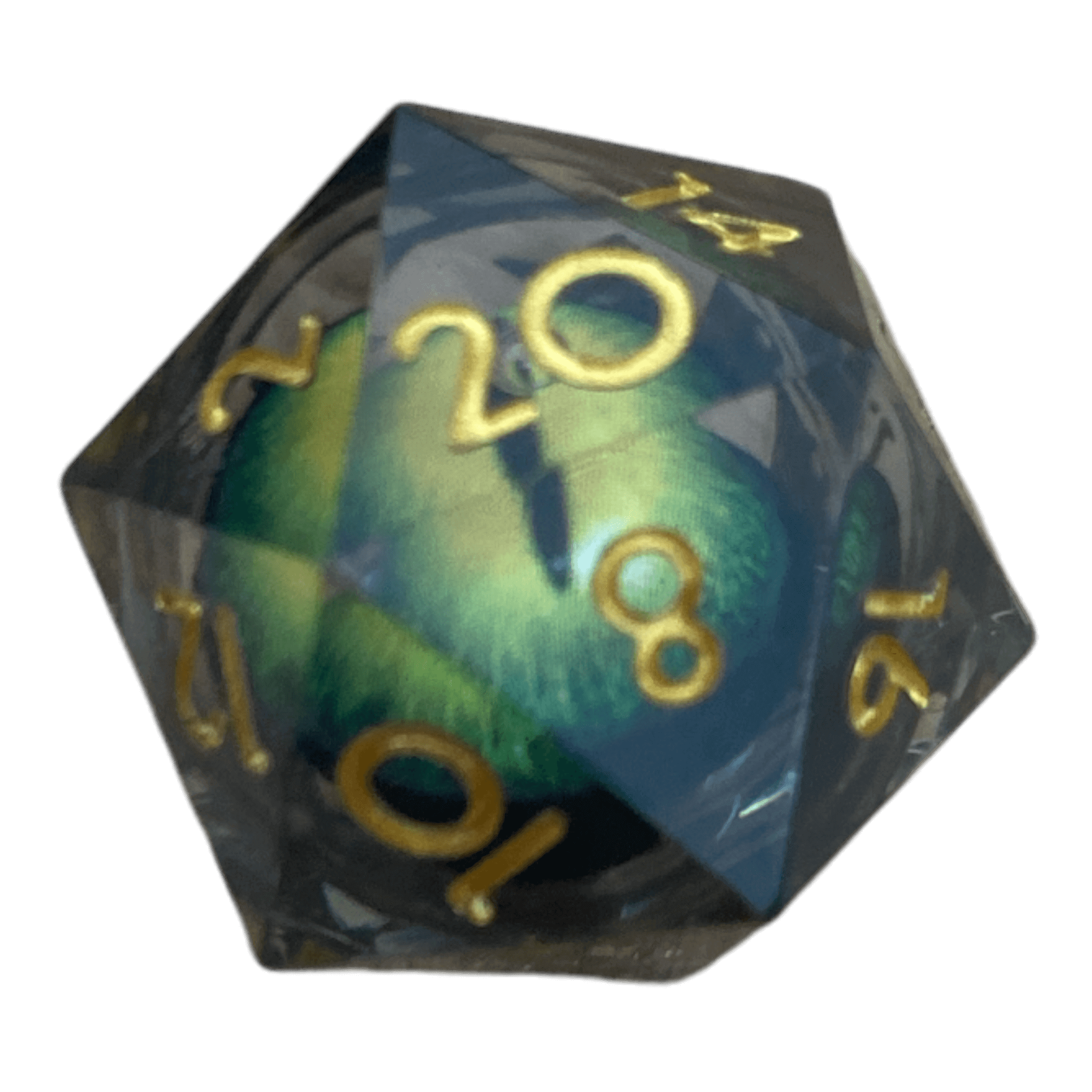 Waerfel Stube Drachenaugen-Würfel grün W20