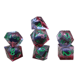 Waerfel Stube Drachenaugen-Würfel lila Set
