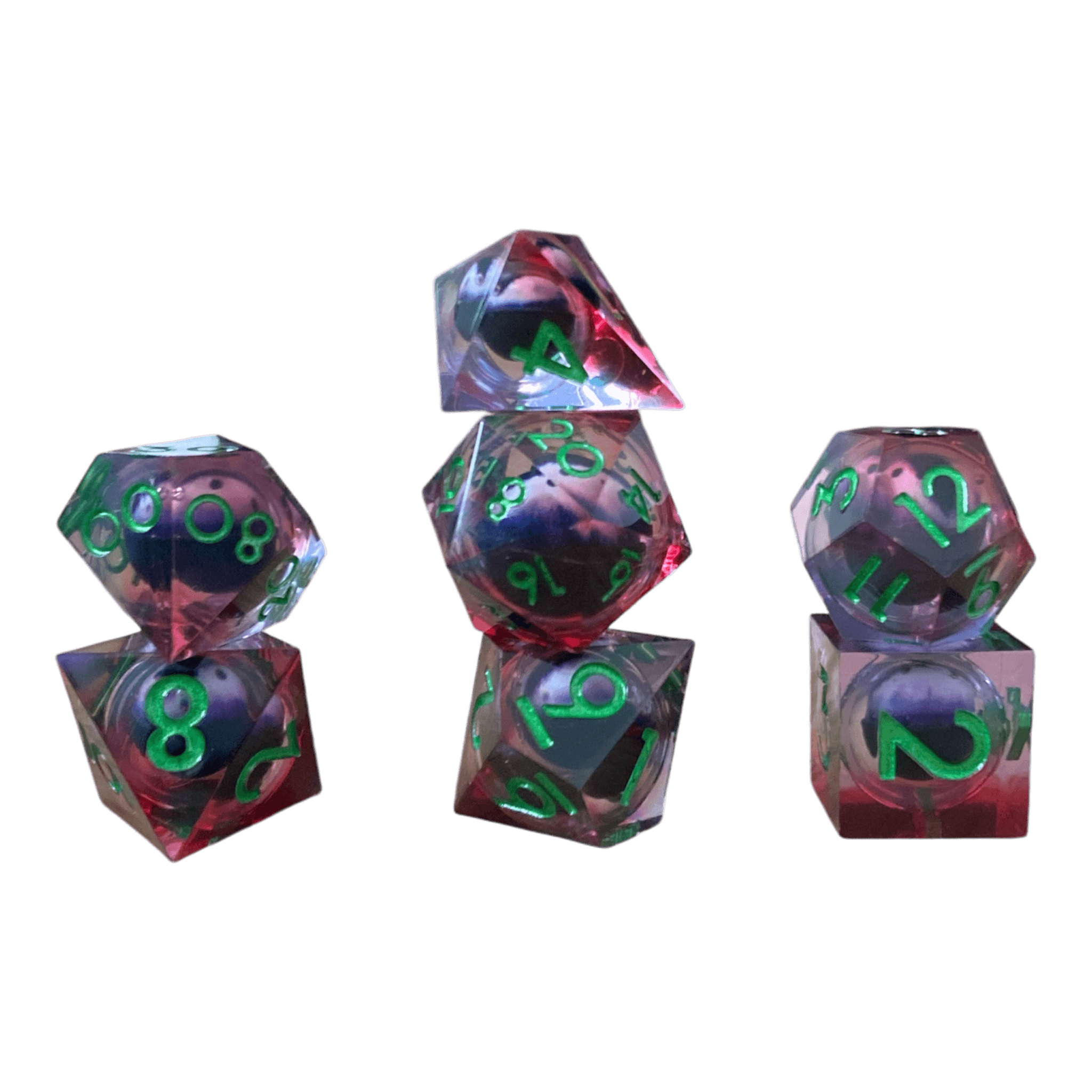 Waerfel Stube Drachenaugen-Würfel lila Set