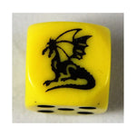 DrachenWürfel W6 gelb