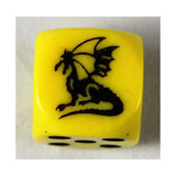 DrachenWürfel W6 gelb