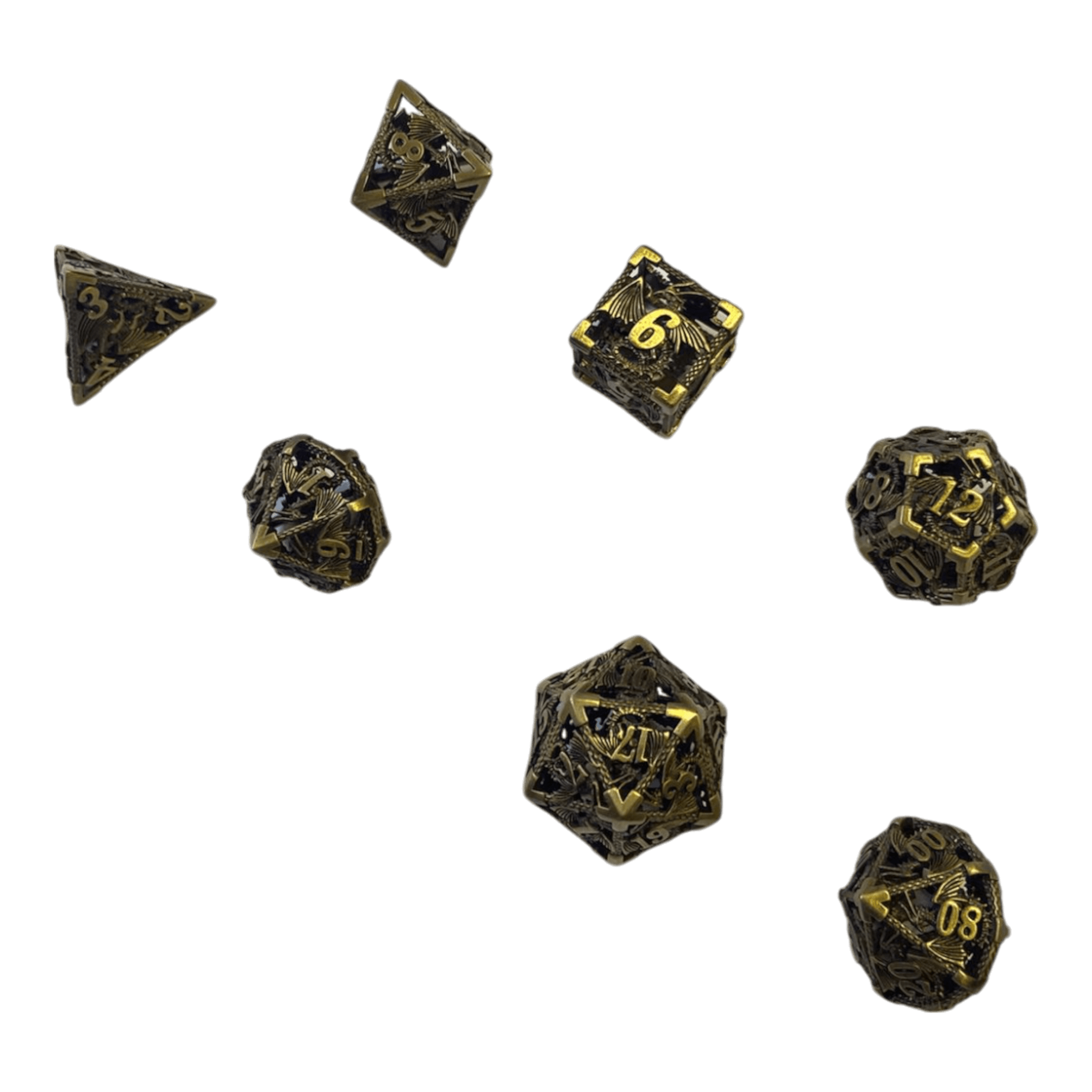 Würfel Stube Drachenwürfel Set - Antiken Messing  - 18mm