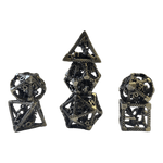 Würfel Stube Drachenwürfel Set aus Antiken Silber  - 18mm