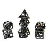 Würfel Stube Drachenwürfel Set aus Antiken Silber  - 18mm