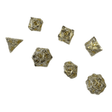 Würfel Stube Drachenwürfel-Set (Silber mit goldenen Nummern) - 18mm