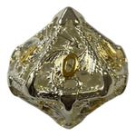 Würfel Stube Drachenwürfel W10 (Silber mit goldenen Nummern) - 18mm