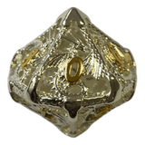 Würfel Stube Drachenwürfel W10 (Silber mit goldenen Nummern) - 18mm