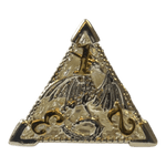 Würfel Stube Drachenwürfel W4 (Silber mit goldenen Nummern) - 18mm