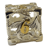 Würfel Stube Drachenwürfel W6 (Silber mit goldenen Nummern) - 18mm