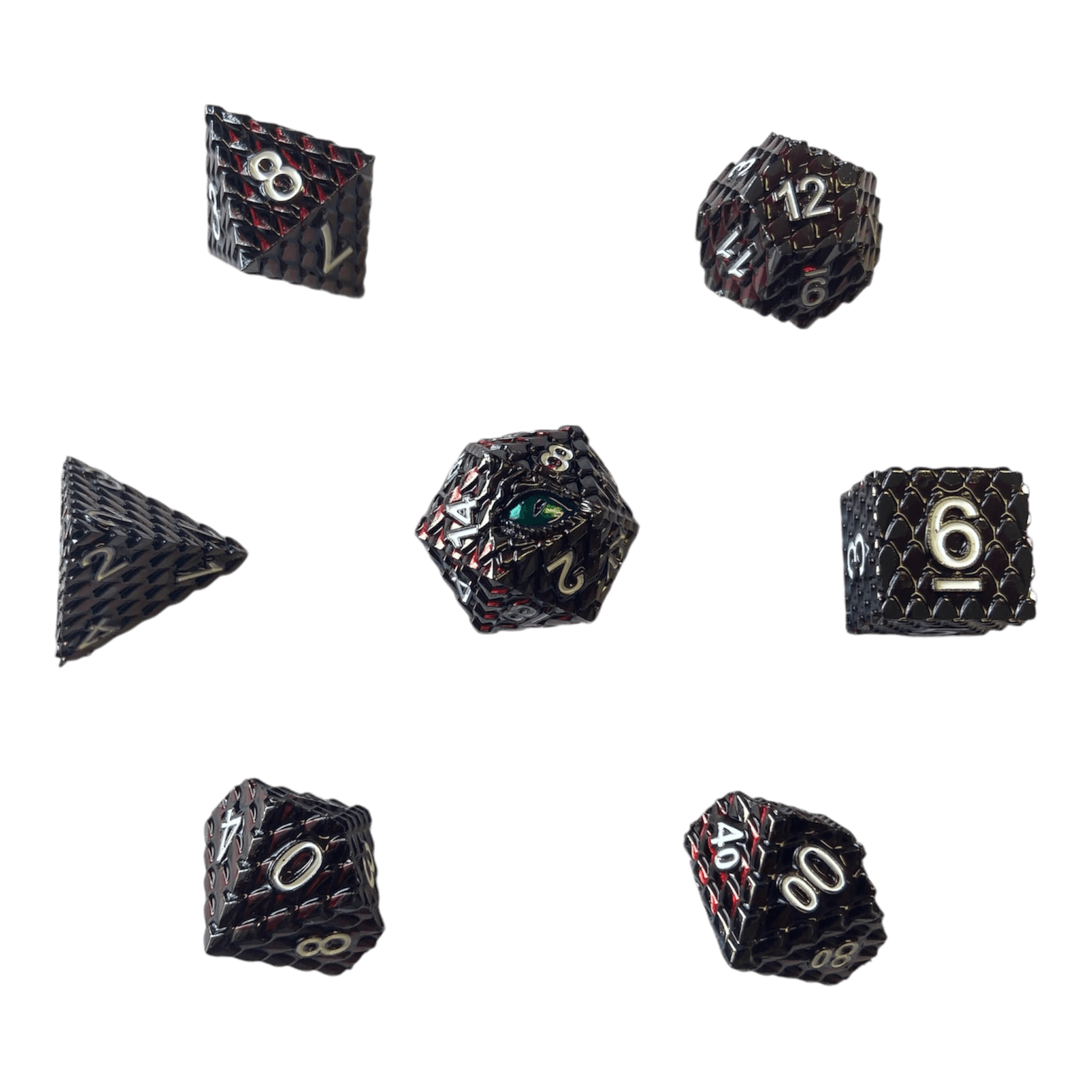 Würfel Stube Dragon Scale Dunkelrot Set