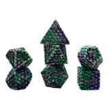 Würfel Stube Dragon Scale Grün/Lila Set