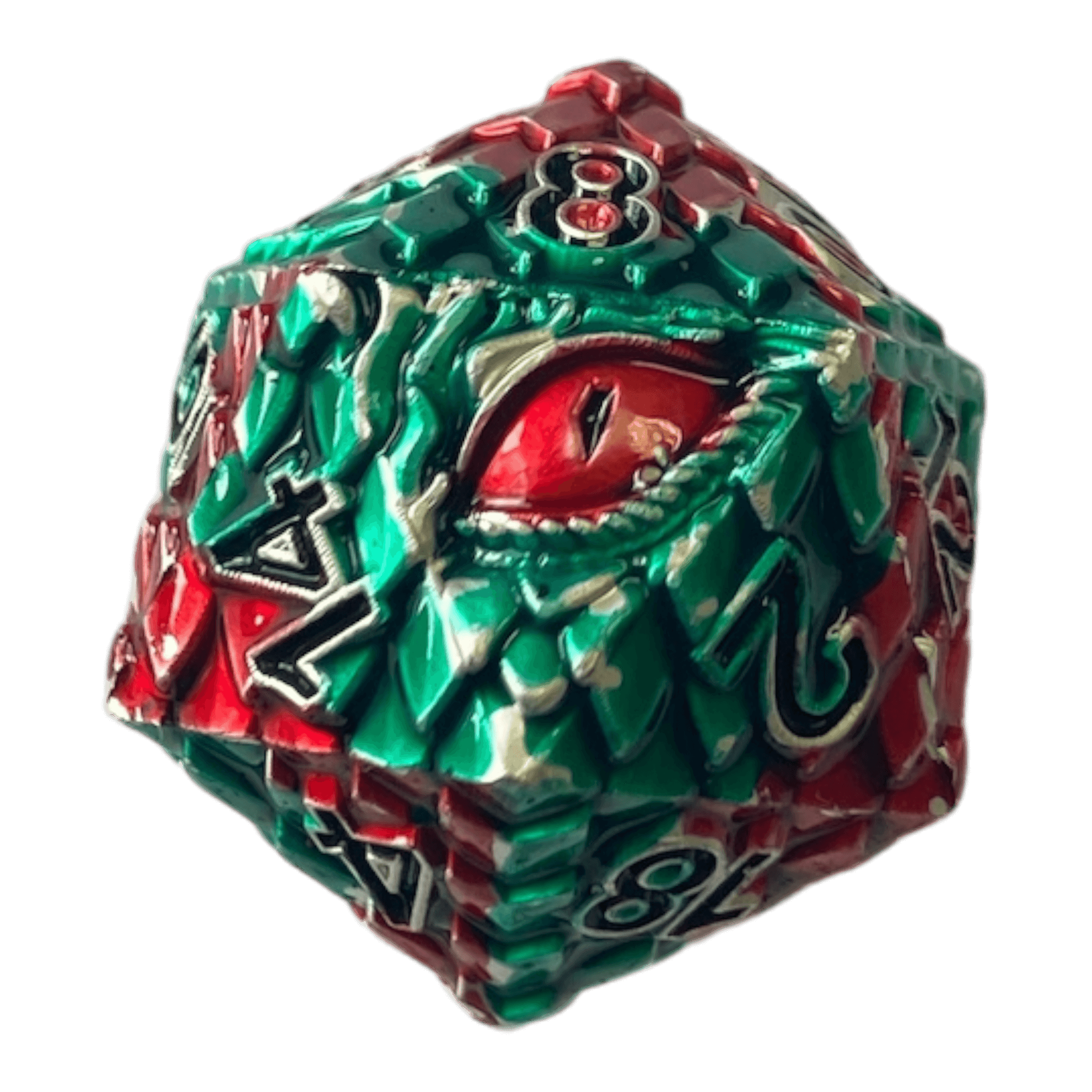 Würfel Stube Dragon Scale Rot/Grün W20