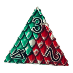 Würfel Stube Dragon Scale Rot/Grün W4