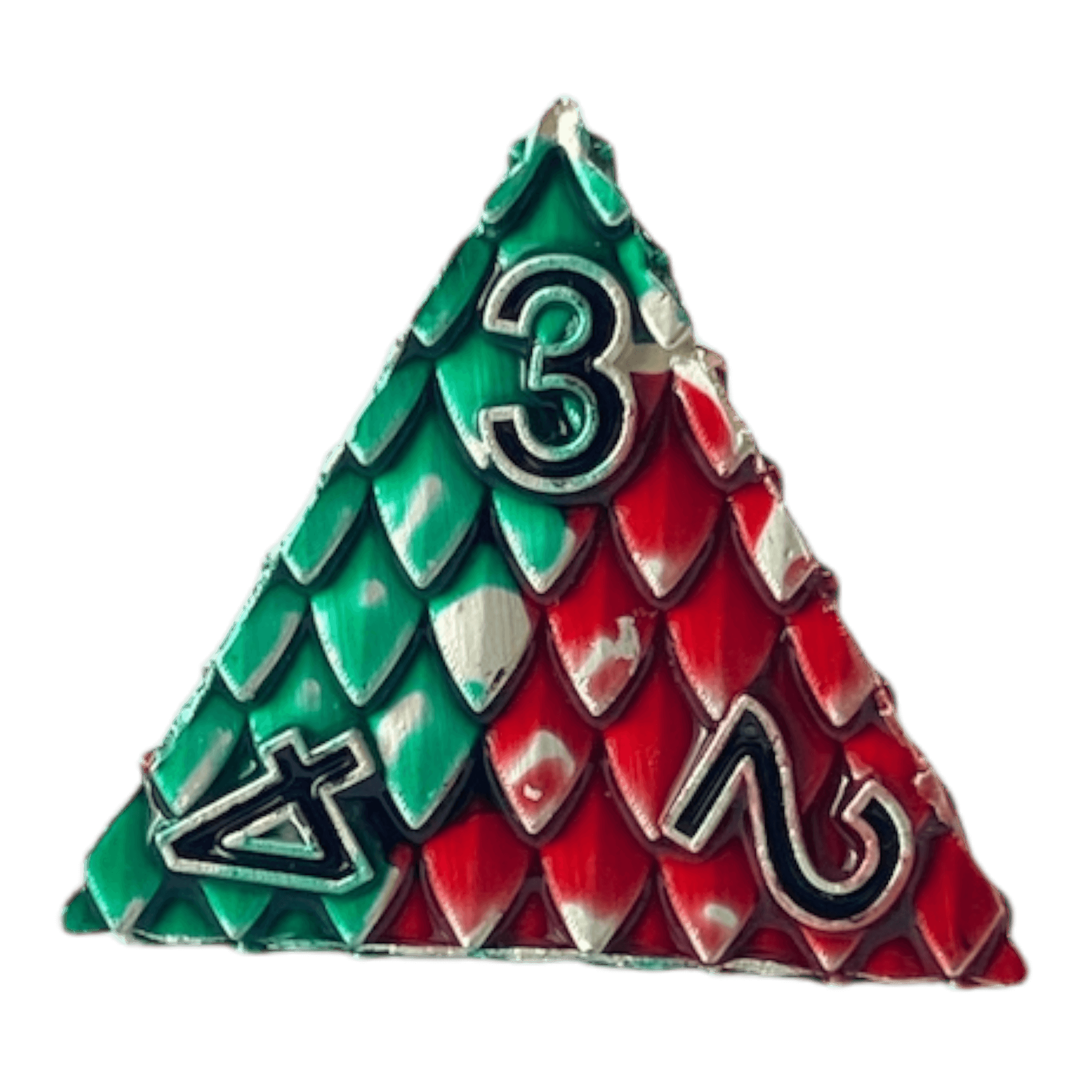 Würfel Stube Dragon Scale Rot/Grün W4