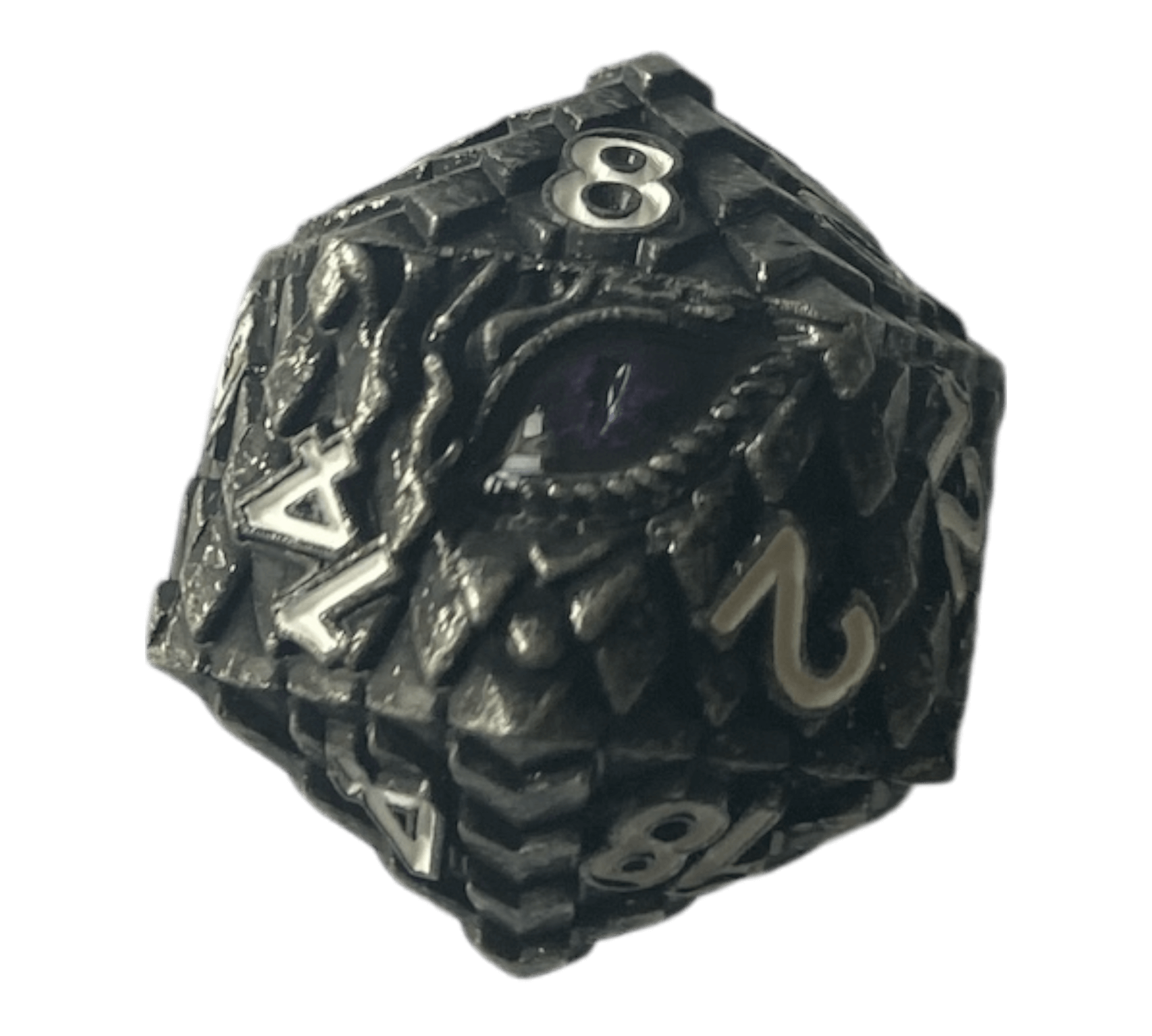 Würfel Stube Dragon Scale Silber W20