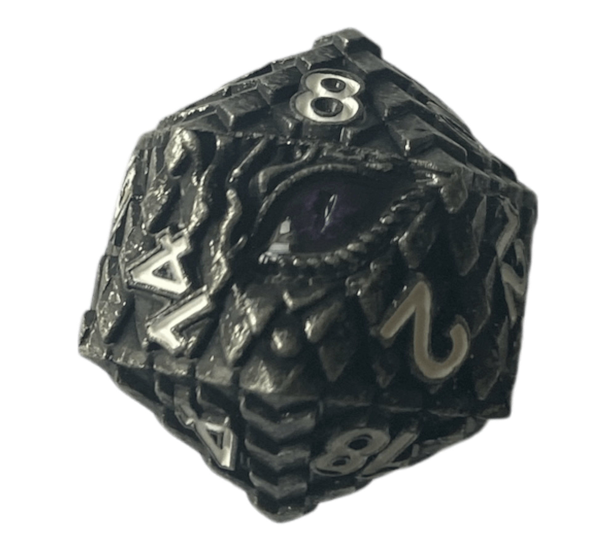 Würfel Stube Dragon Scale Silber W20