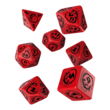 Würfel Stube Dragons RPG Würfel 7er Set: Rot & Black