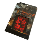 Würfel Stube Dragons RPG Würfel 7er Set: Rot & Black