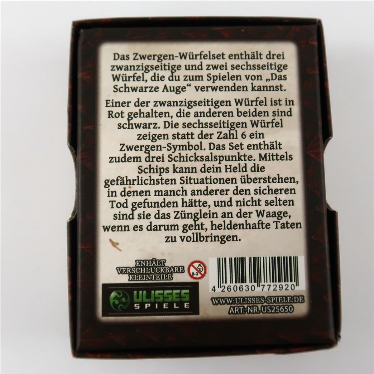 Ulisses DSA 5 Einsteigerbox: Zwergen-Würfel- & Chipset