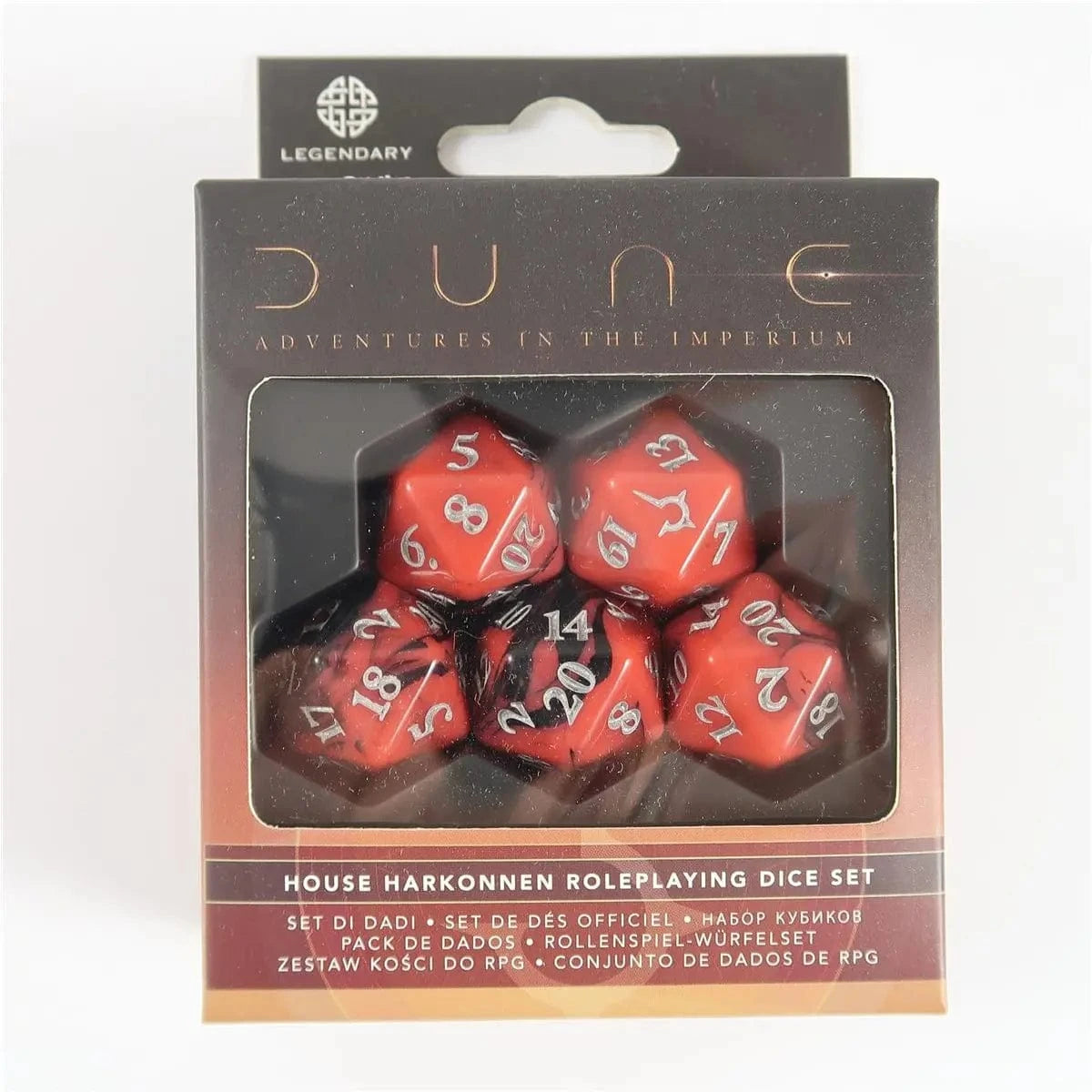 Modiphius Entertainment Dune Haus Harkonnen Würfel Set