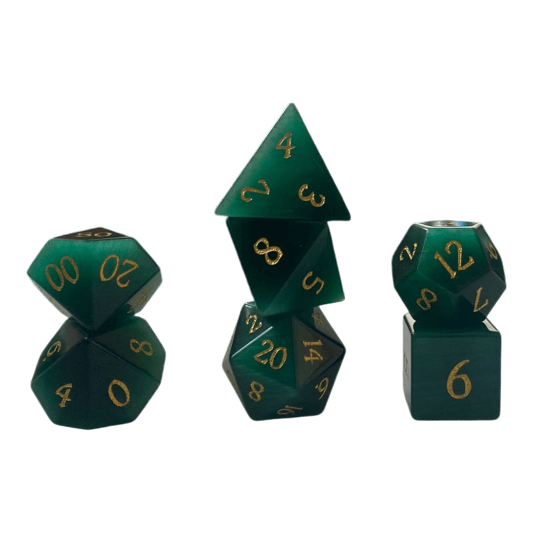 Waerfel Stube Dunkelgrün Opal Glaswürfel Set