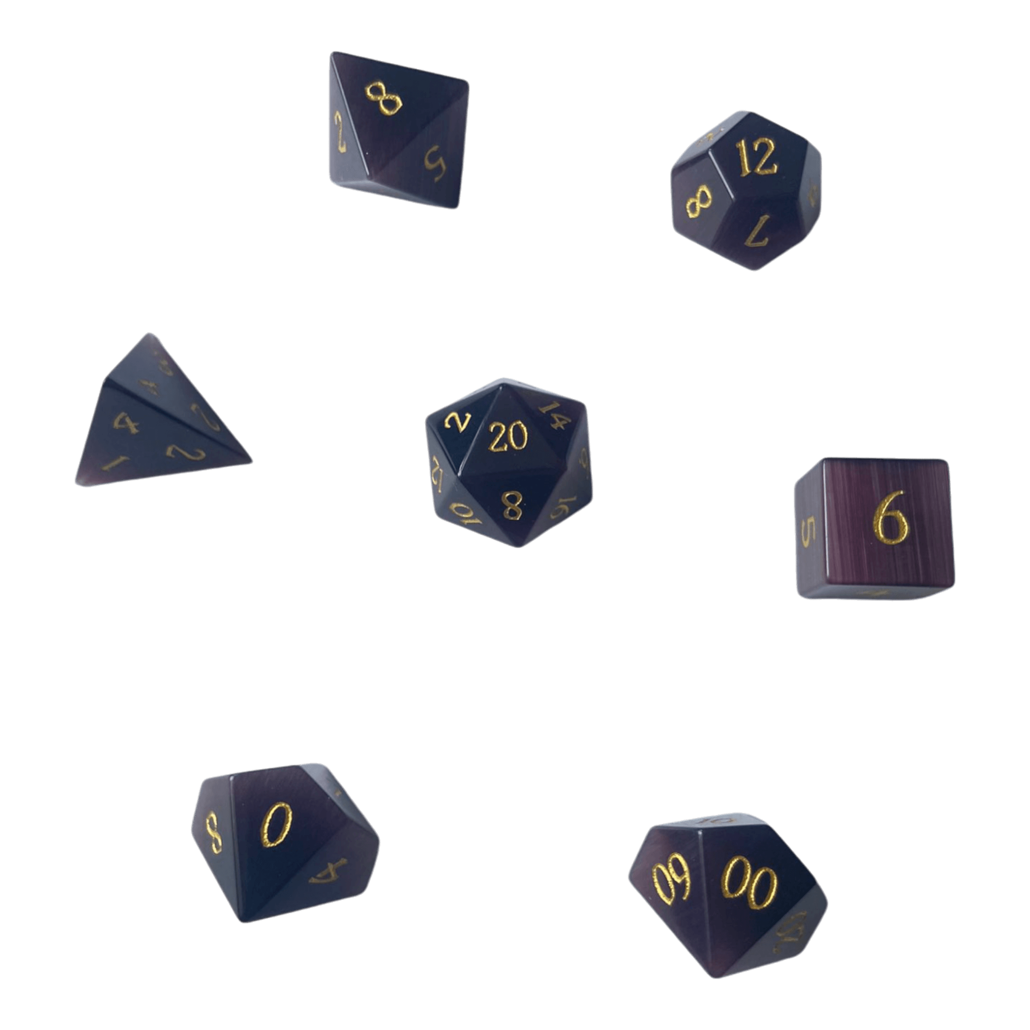 Waerfel Stube Dunkellila Opal Glaswürfel Set