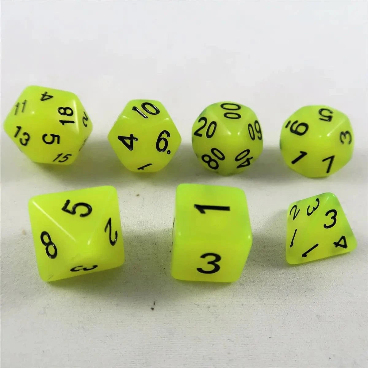 Waerfel Stube Fluoreszierende Würfel gelb Set