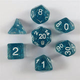 Würfel Stube Glitzer Türkis Set