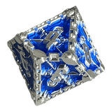 Grim Reaper Metallwürfel (silber/blau) W10