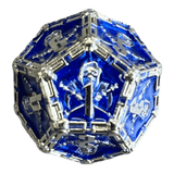 Grim Reaper Metallwürfel (silber/blau) W12