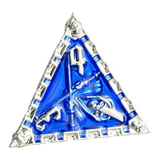 Grim Reaper Metallwürfel (silber/blau) W4