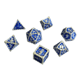 Würfel Stube Grim Reaper Metallwürfel (silber/blau) Set