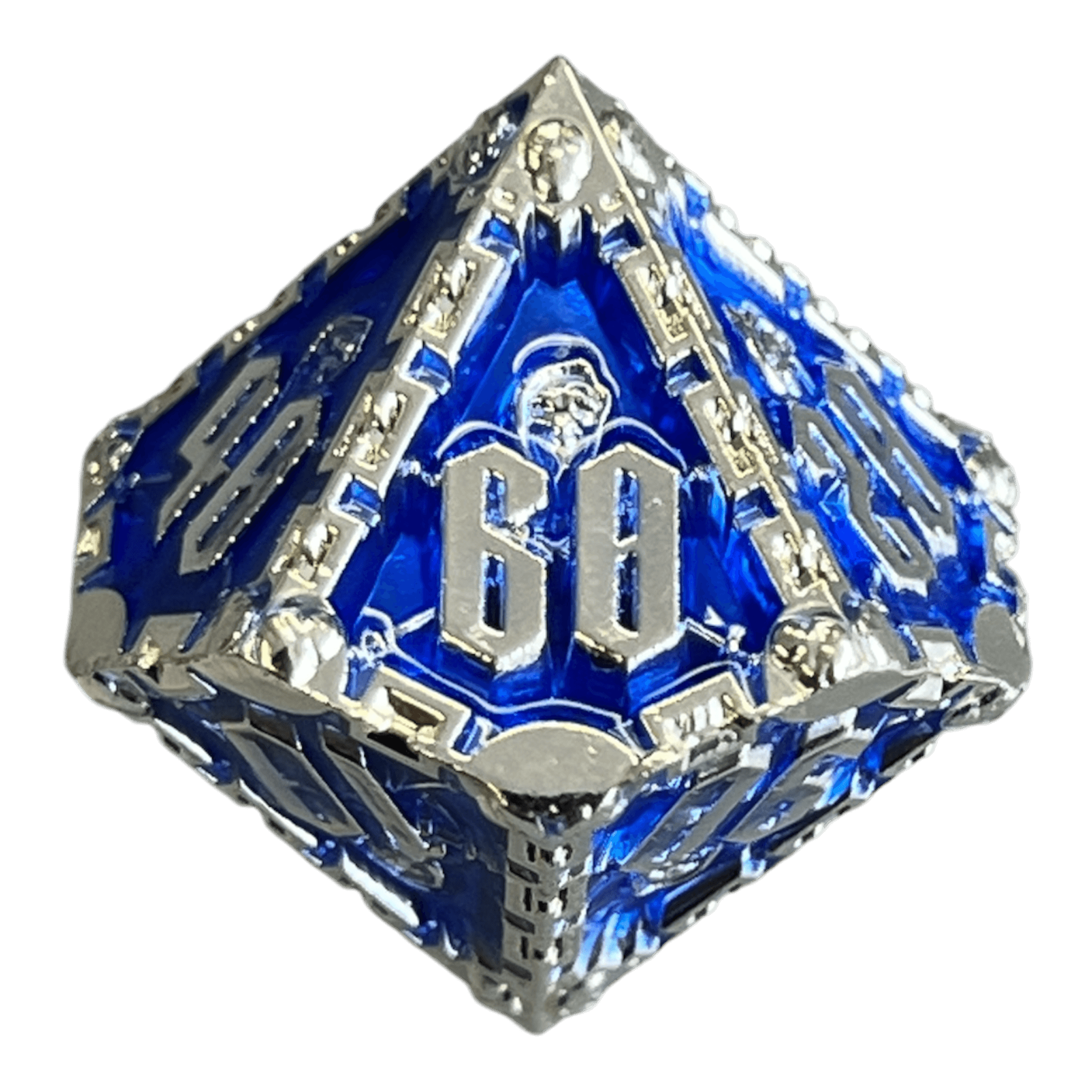 Würfel Stube Grim Reaper Metallwürfel (silber/blau) W10-0